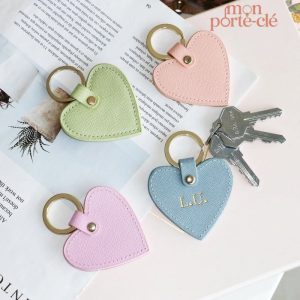 Porte-clé cœur personnalisé