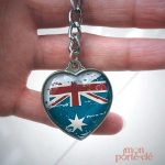 Porte-clé personnalisé avec photo et motif cœur