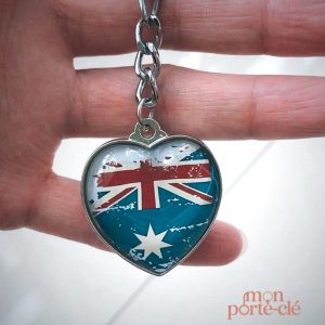 Porte-clé personnalisé avec photo et motif cœur