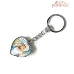 Accessoire sentimental : porte-clé cœur photo unique