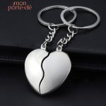Porte-Clé Cœur Séparable en métal