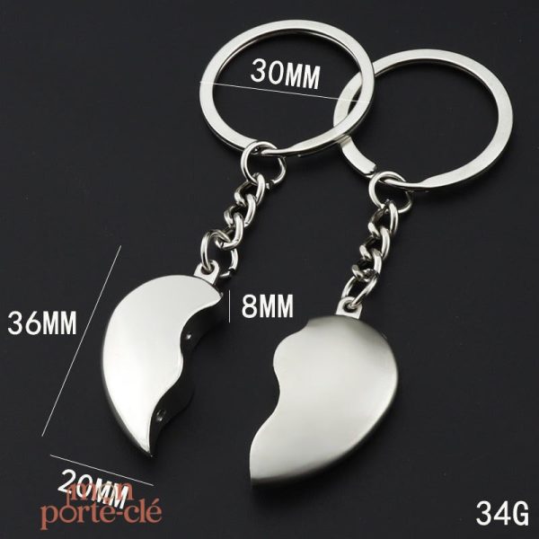 Porte-Clé Cœur, accessoire romantique unique