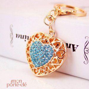 Accessoire porte-clé stylé en strass scintillant