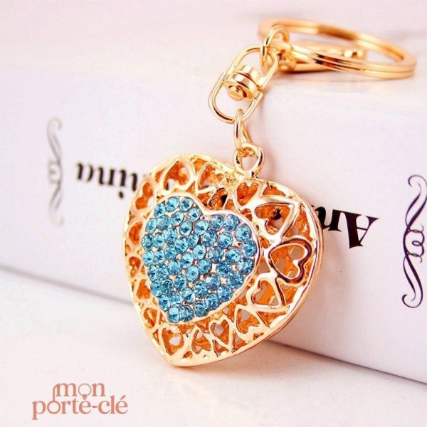 Accessoire porte-clé stylé en strass scintillant