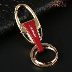 Porte-clé acier design coloré pour homme