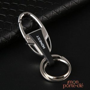 Porte-clé pratique pour homme en acier coloré