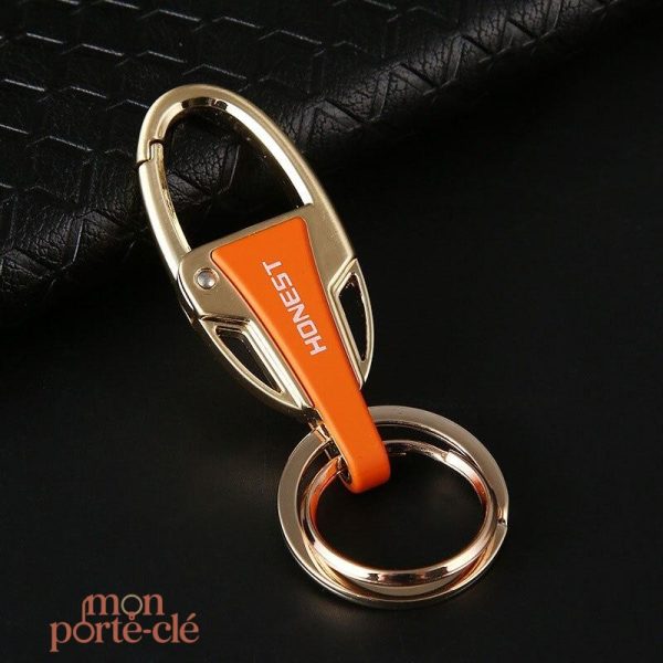 Porte-clé homme en acier avec couleurs vives