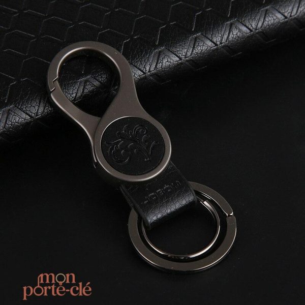 Porte-clé cuir design moderne, style épuré