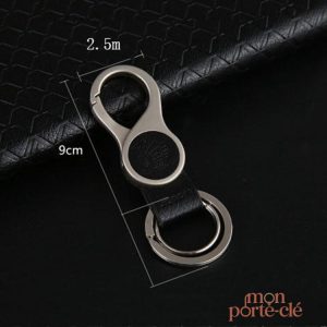 Porte-clé chic en cuir, idéal pour vos clés