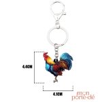 Porte-clé coq amusant, idéal pour ajouter du style à vos clés