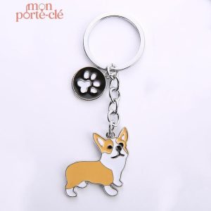 Accessoire porte-clé Corgi, design amusant et mignon