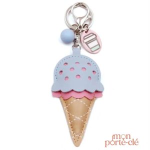 Porte-clé original en forme de cornet de glace