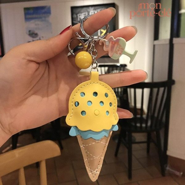 Porte-clé cornet de glace, accessoire amusant