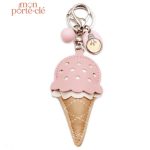 Porte-clé gourmand en forme de glace colorée