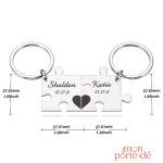 Porte-clé couple gravé, un petit cadeau plein de sens