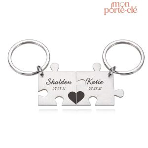 Porte-clé couple original, parfait pour les amoureux