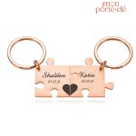 Porte-clé couple personnalisé, idéal pour les occasions spéciales