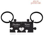 Porte-clé gravé pour couples, un accessoire sentimental