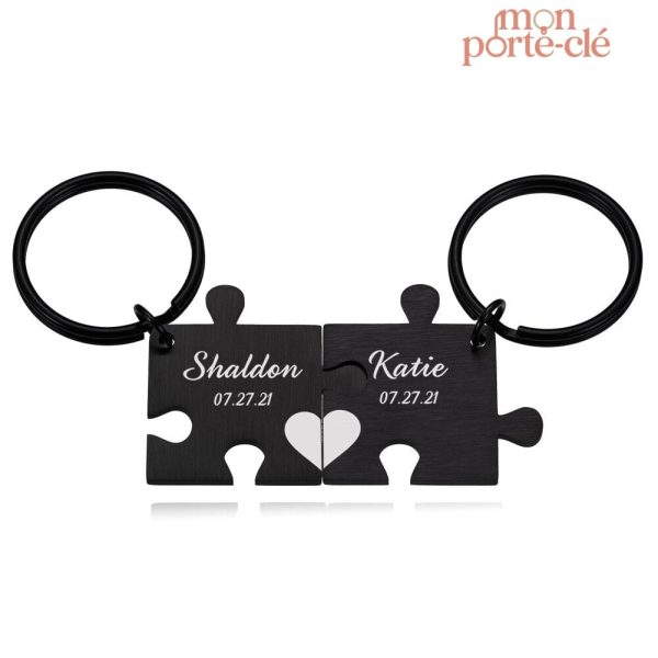 Porte-clé gravé pour couples, un accessoire sentimental