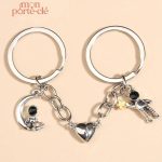 Porte-clé original pour couples amoureux