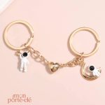 Porte-clé couple, symbole d'amour et de complicité