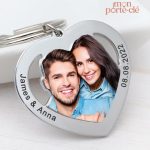 Porte-clé couple photo personnalisé