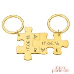 Porte-Clé Couple Puzzle, accessoire tendance pour amoureux