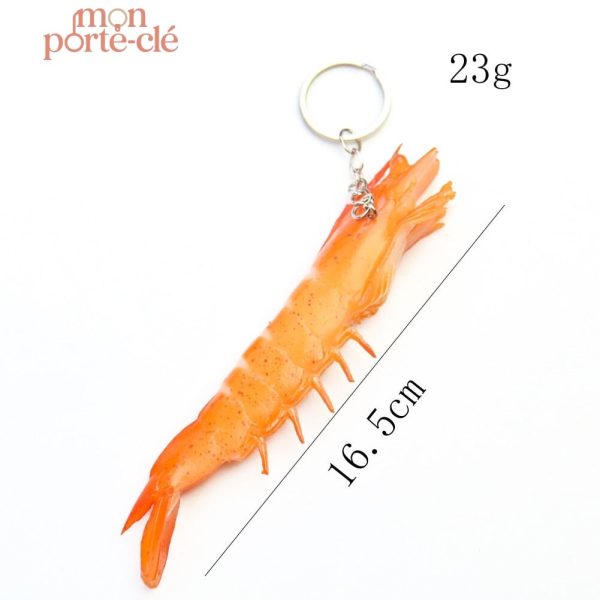 Porte-clé crevette mignon pour ajouter à vos clés
