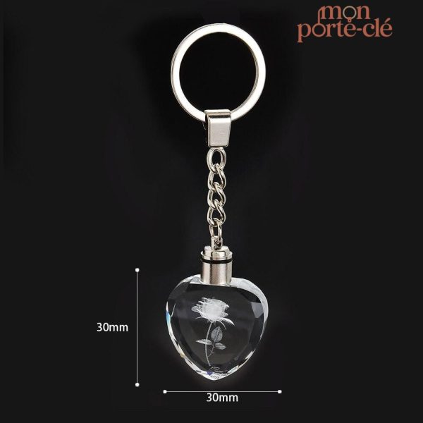 Porte-clé tendance avec un éclat de rose unique