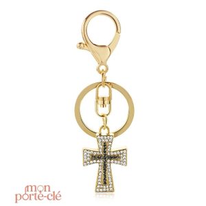 Porte-Clé Croix Chrétienne en design moderne
