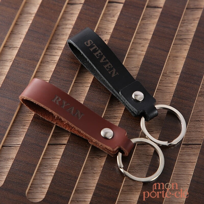 Porte-clé cuir homme personnalisé