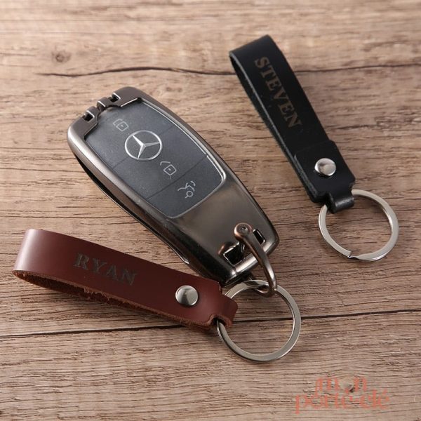 Porte-clé en cuir pour homme avec personnalisation