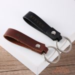 Porte-clé personnalisé en cuir pour homme élégant