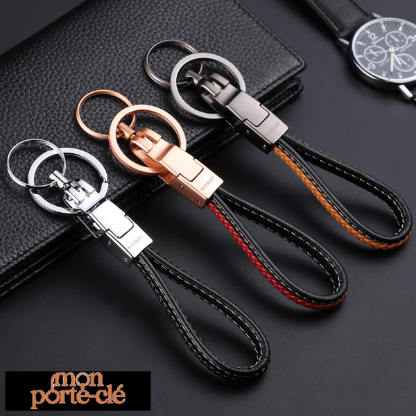 Porte-clé cuir luxe élégant et raffiné