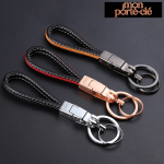 Porte-clé en cuir véritable, élégant