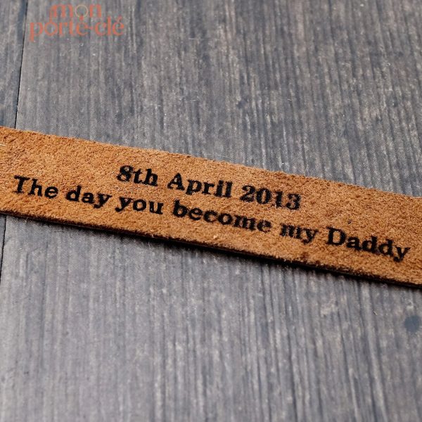 Porte-clé en cuir avec option de personnalisation