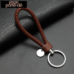 Porte-Clé Cuir Tressé, cadeau parfait pour hommes