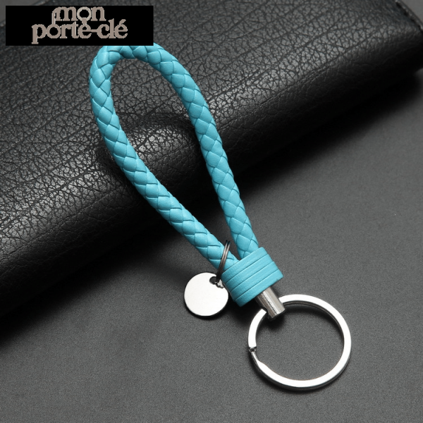 Porte-Clé en cuir tressé, un must-have élégant
