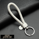 Porte-Clé en cuir tressé, accessoire stylé pour clés