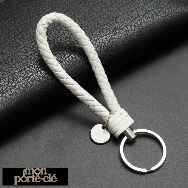 Porte-Clé en cuir tressé, accessoire stylé pour clés