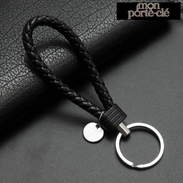 Porte-Clé Cuir Tressé, design moderne et chic