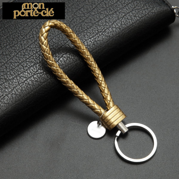 Porte-Clé en cuir tressé, un essentiel de mode