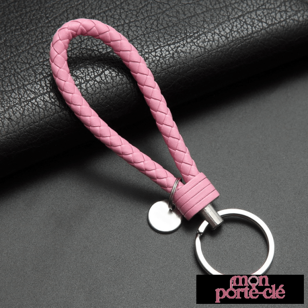 Porte-Clé Cuir tressé, parfait pour clés et accessoires