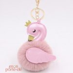 Accessoire porte-clé cygne pour les amoureux des animaux
