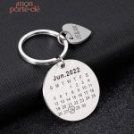 Porte-clé date couple élégant et personnalisé