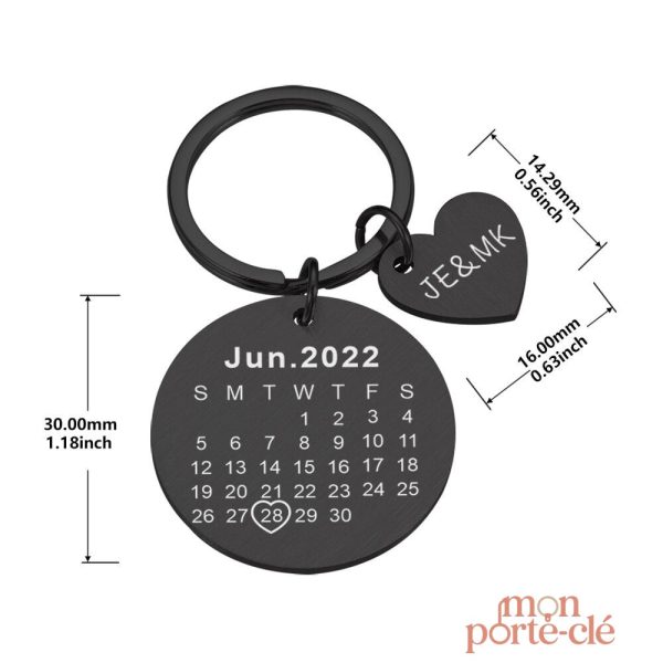 Porte-clé sentimental pour commémorer une relation