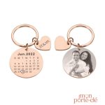 Porte-clé couple avec design moderne