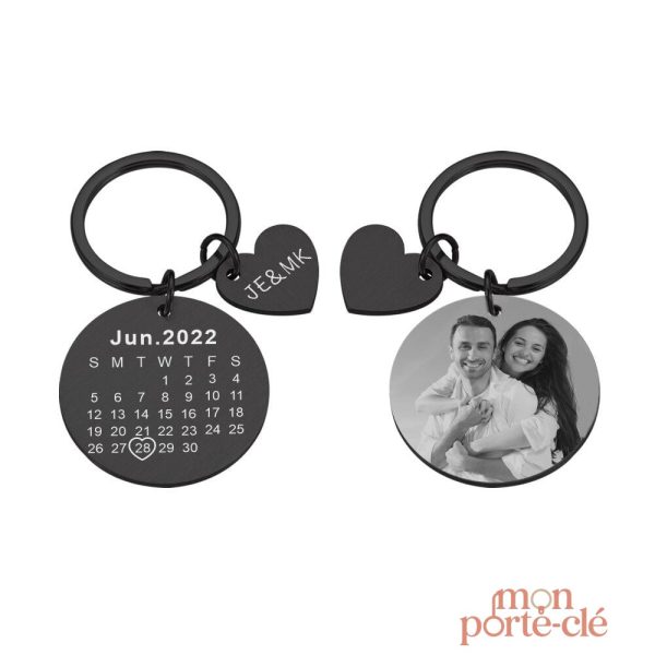 Porte-clé date personnalisable pour un cadeau unique