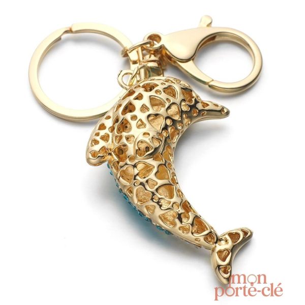 Porte-clé dauphin amusant et coloré