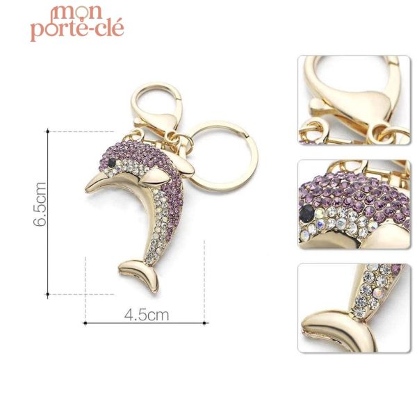 Porte-clé dauphin tendance pour les amoureux des animaux